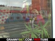 Huge grandma swallows his horny cock 6/16