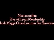 Maggie Plays With Hitachi While Giving BJ! 16/16