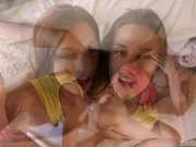 Two babes plus one cock equals hardcore perfe 6/16