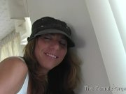 Playful MILF Squats Masturbates to Dripping