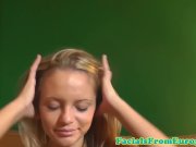 Barelylegal teen facialized after teasing 1/16