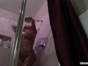 Nikita Von James takes a hot, wet shower 11/16