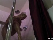 Nikita Von James takes a hot, wet shower 9/16