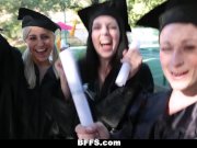 Celebrating Graduation With Lesbian Threesome 1/16