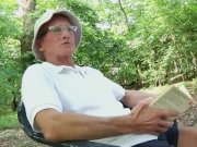 Grandpa fucks prankish teeny into the forest 3/16
