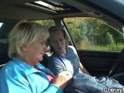 80 years old bitch gets screwed in the car 2/16