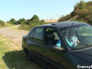 80 years old bitch gets screwed in the car 7/16