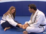 Naughty blonde gets a sexy naked workout  2/16