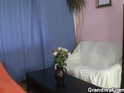 Grandma threesome at work place 1/16