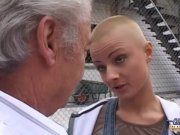 Tattoed short haired student suck old dick 3/16