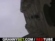 Hot threesome with nasty granny 1/16