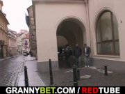 Hot threesome with nasty granny 4/16