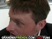 Hot business lady takes two dicks 11/16