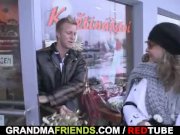 Two buddies pick up oldie and bang her hard 6/16