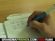 Mature teacher is fucked by two horny guys 2/16