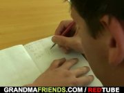 Mature teacher is fucked by two horny guys 3/16