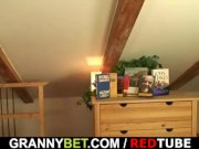 Busty woman pleases a guy 1/16