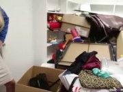 Horny milf strokes a young cock 2/16