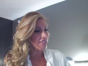Sexy blonde Samantha Saint takes a shower