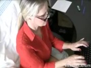 Computer handjob and cumshot 1/16