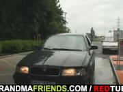 Granny is picked up and fucked in the fields 1/16