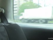 Perfectly hot brunette in the car 16/16