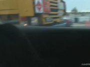 Perfectly hot brunette in the car 4/16