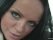 Perfectly hot brunette in the car 7/16