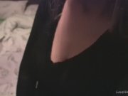 Klara rolls around naked in bed 2/16