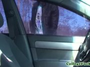 College teen babe cocksucking outdoors 10/16