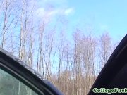 College teen babe cocksucking outdoors 7/16