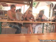 Two dudes have fun with very old granny 3/16