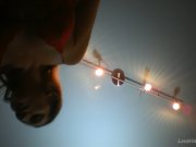 Babe in red lingerie acting naughty 6/16