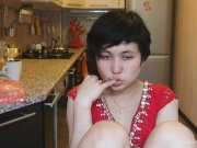 Cute girl in a red dress 12/16