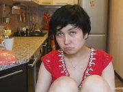 Cute girl in a red dress 16/16