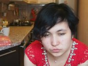 Cute girl in a red dress 5/16