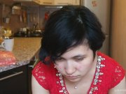 Cute girl in a red dress 6/16