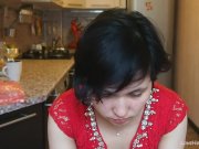 Cute girl in a red dress 7/16