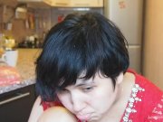 Cute girl in a red dress 9/16