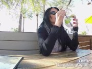 Big tittied french babe gets gangbanged 1/16