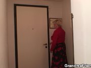 Old women pleases two repairmen 3/16