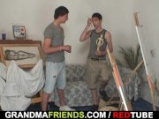 Two young painters bang granny 1/16