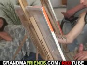 Two young painters bang granny 10/16
