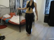 Redhead teen Maggie dancing and teasing 8/16