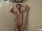 Super sexy blonde Brett takes a nice shower 7/16
