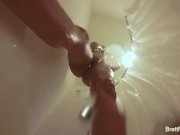 Super sexy blonde Brett takes a nice shower 9/16