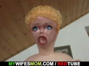 Mother-in-law helps him cum   7/16