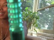 Hot Ebony Tina Toying Her Pussy 3/16