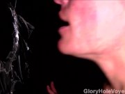 Gloryhole Brunette Sucks Fucks Black Cock 6/16