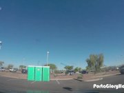 Porta Gloryhole Teen swallowing cum in public 1/16